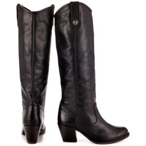 FRYE Jackie Button Leather Riding Boot
